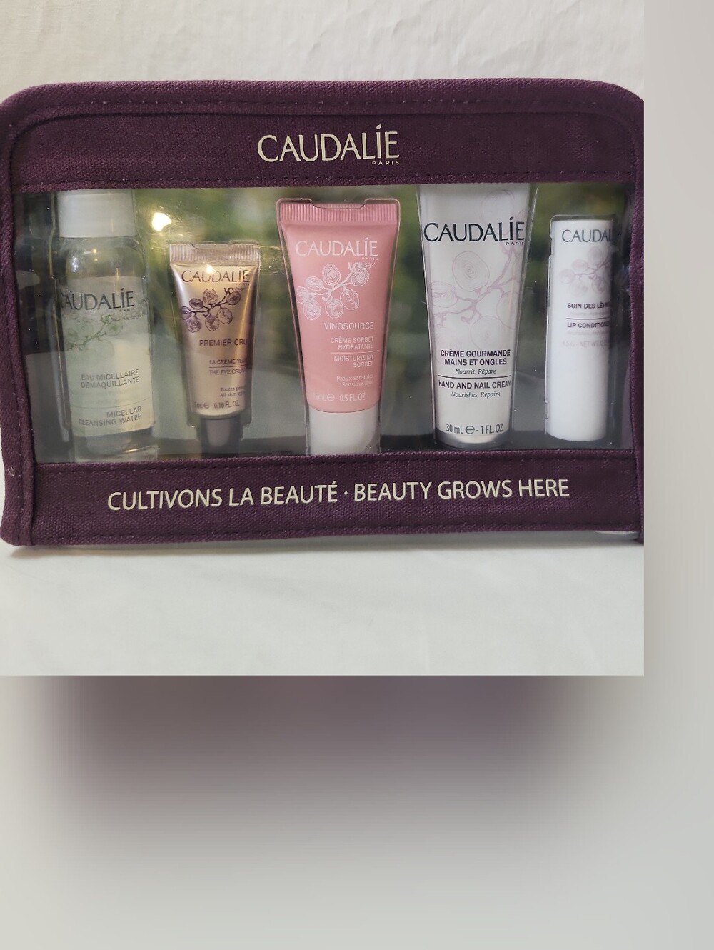 Caudalie 5 pcs Premier Cru Vinosource Creme Gourmande Lip Conditioner Micellar